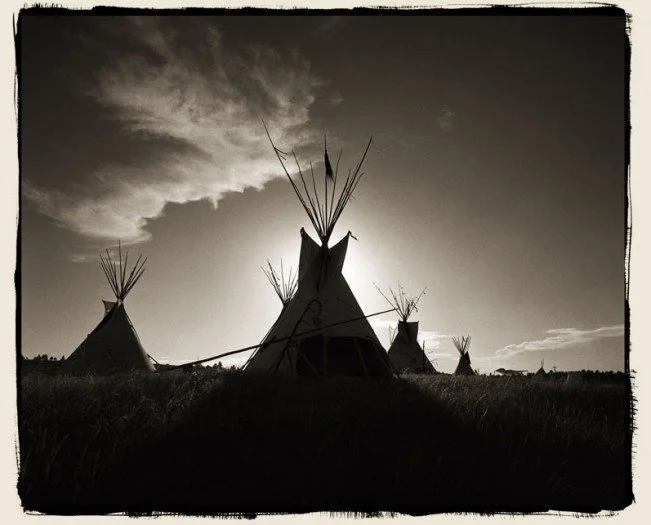 David Michael Kennedy. "Encampment, Porcupine, South Dakota." 1991. Palladium print.