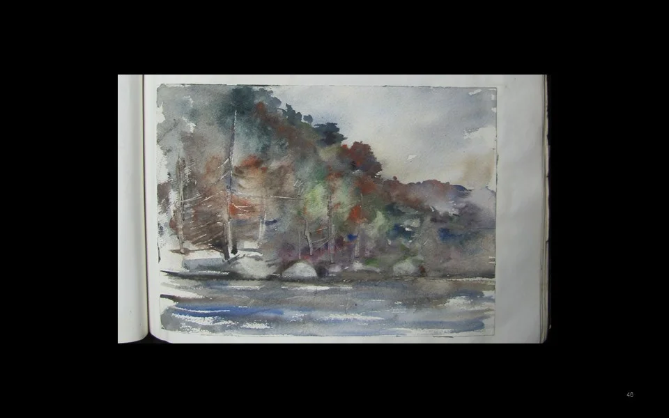   Color note: &nbsp;Buck Mtn. shore  