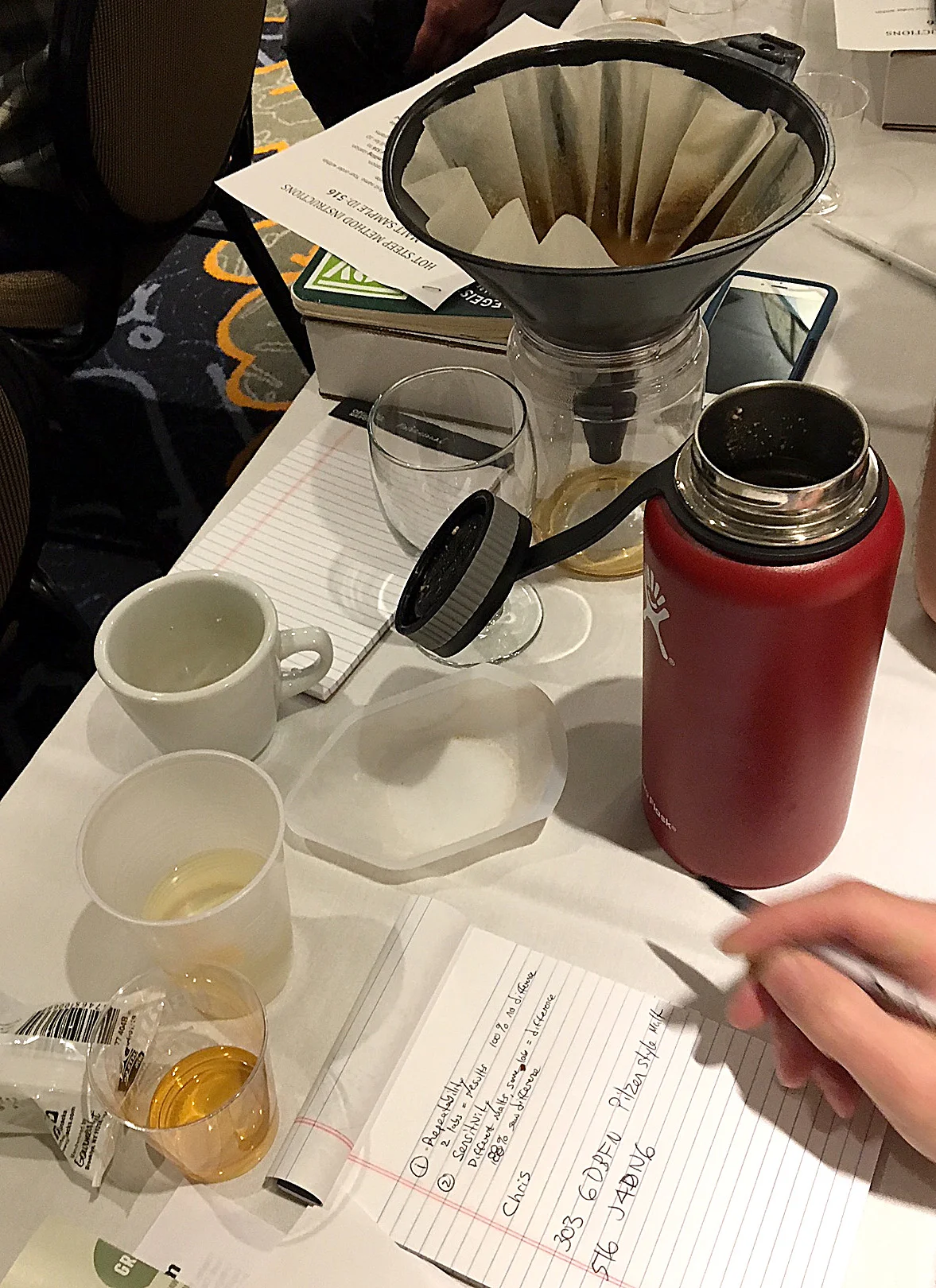 Getting some hands-on training to learn about the hot-steep method to evaluate base malt. This is something we’ll definitely be doing more in the future!