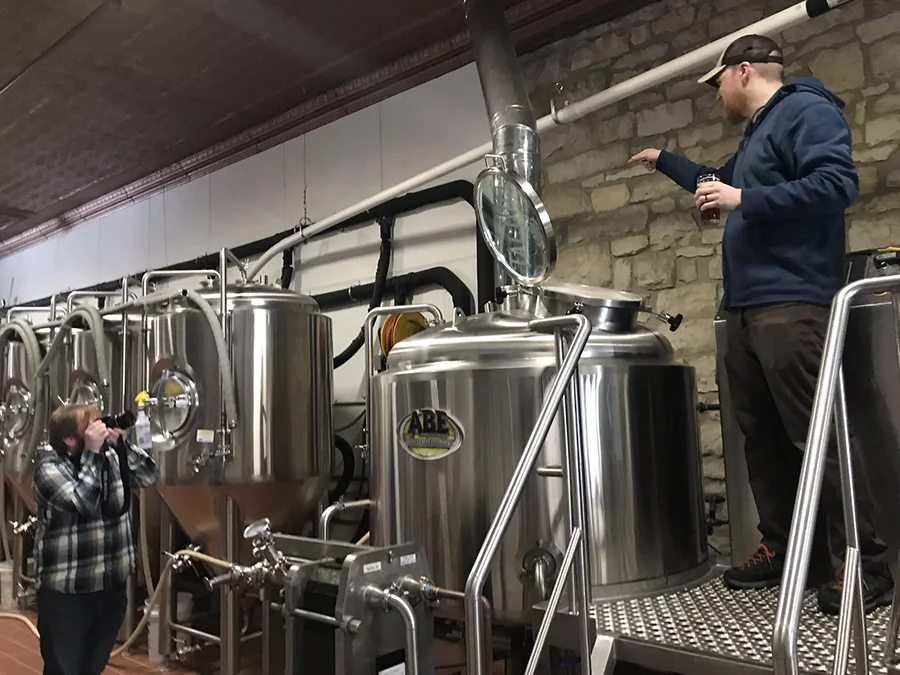Greg takes a few pictures while interviewing Brewer Jake