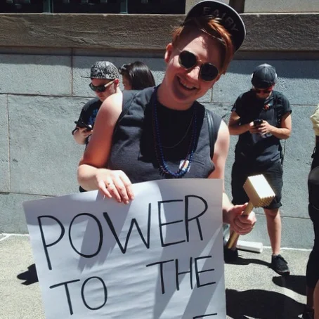 Sarah Streat (known as Streat in Outright community) is a queer and non-binary Mainer currently living in Brooklyn, NY. They are a graduate of Bates College and have been a part of the Outright movement since 2015, volunteering as a youth mentor, tender banner-maker, manifesto-writer, and behind the scenes schemer. Streat is honored to be a part of this fiercely loving and seriously scrappy community of young people fighting for our collective liberation.