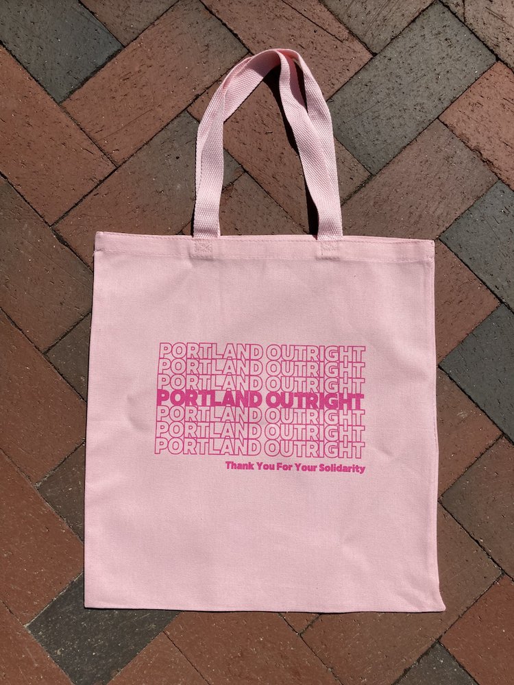 Outright Pink Thank You Tote — Portland Outright