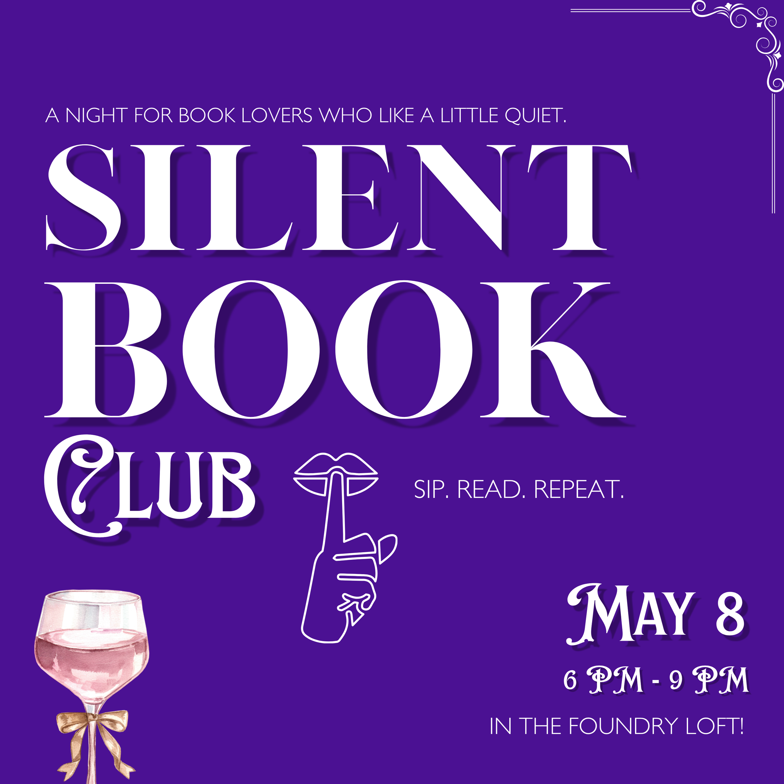 Silent Book Club in the Foundry Loft