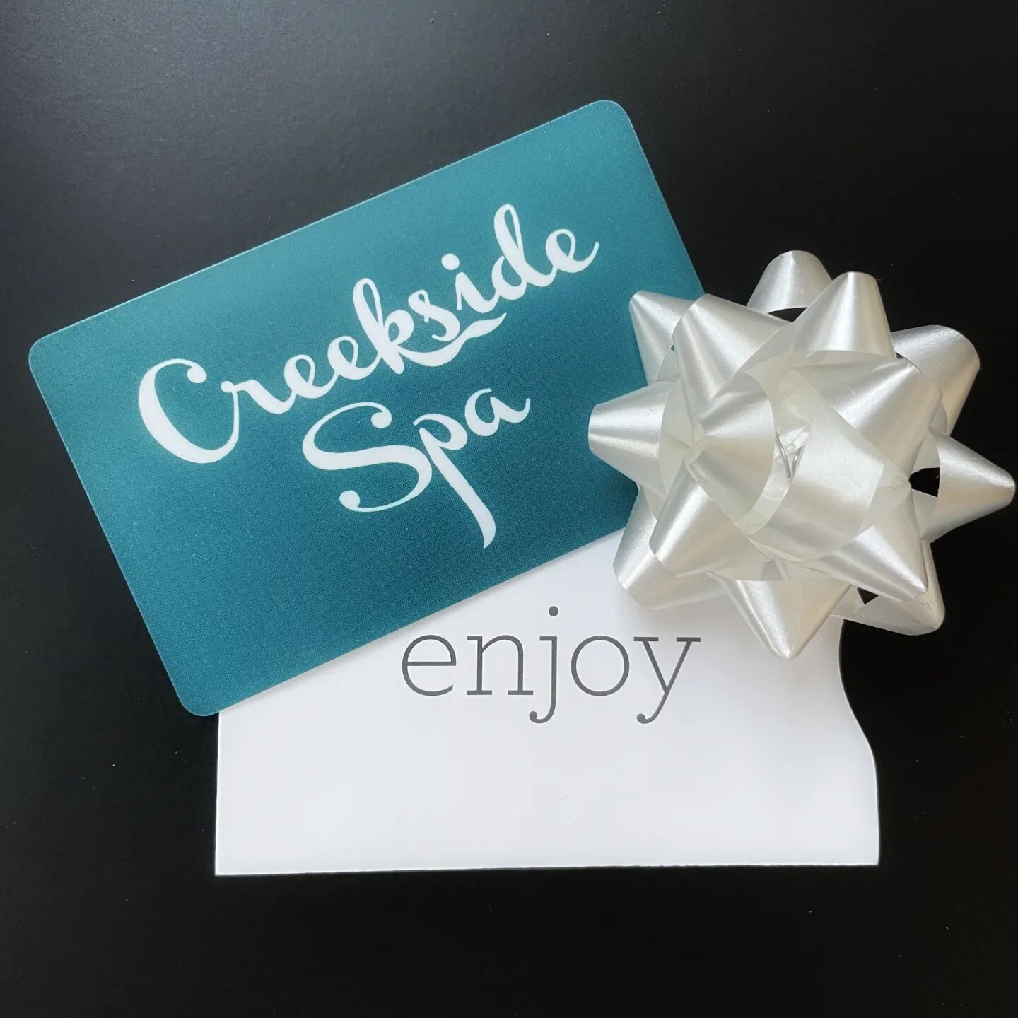 Looking for last minute gift ideas? Treat that special someone to a gift certificate from Creekside Spa!

You can purchase a digital certificate online or come in for a gift card. 

We look forward to seeing you!