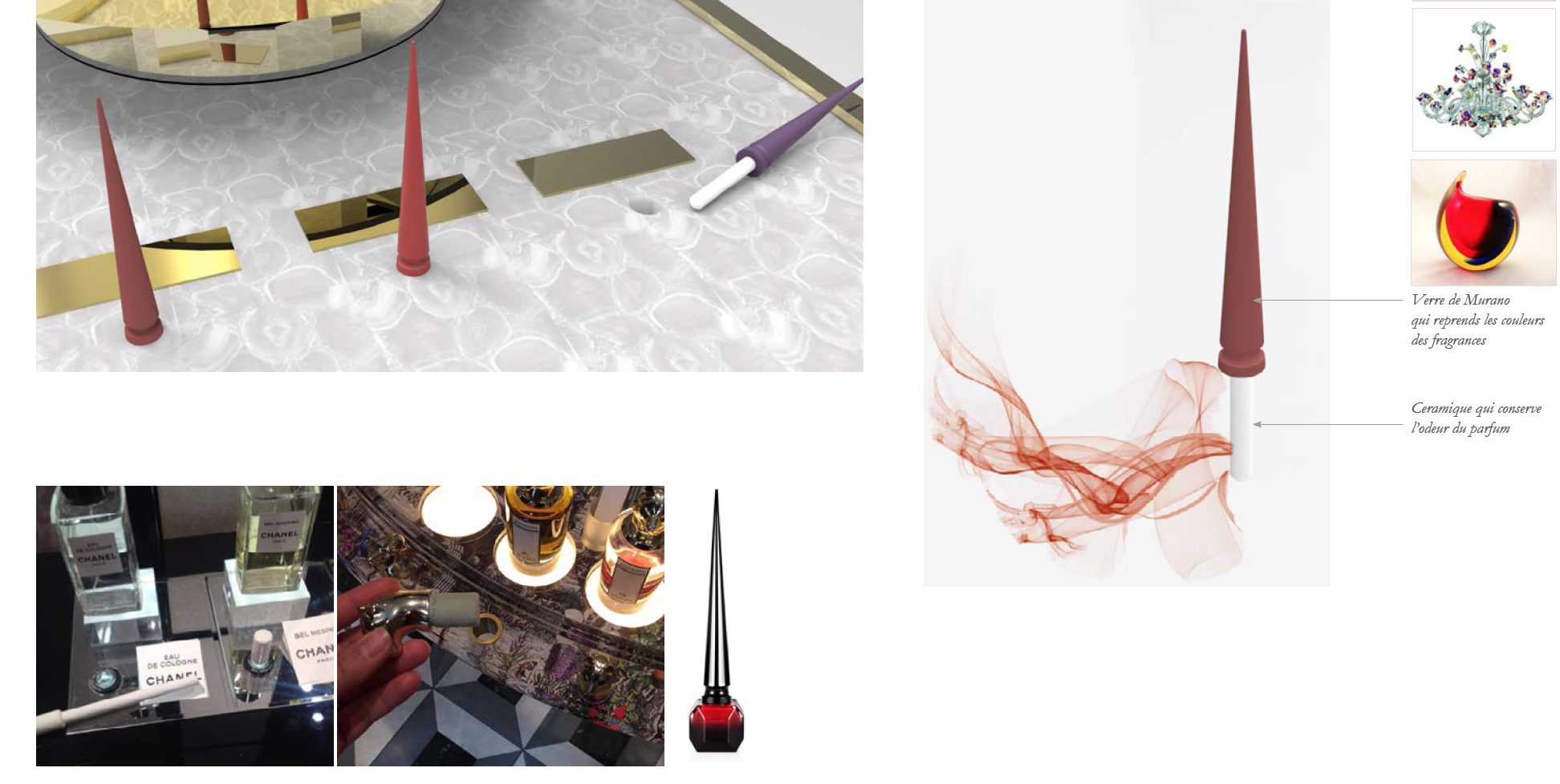 Fragrance testing with ceramics 