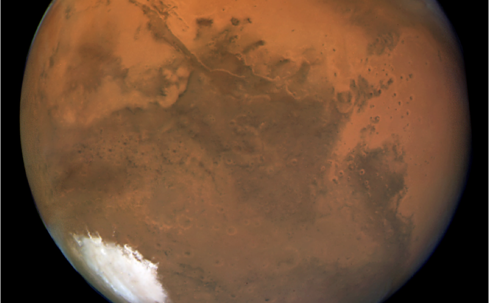 Image of Mars as taken by the Hubble Space Telescope