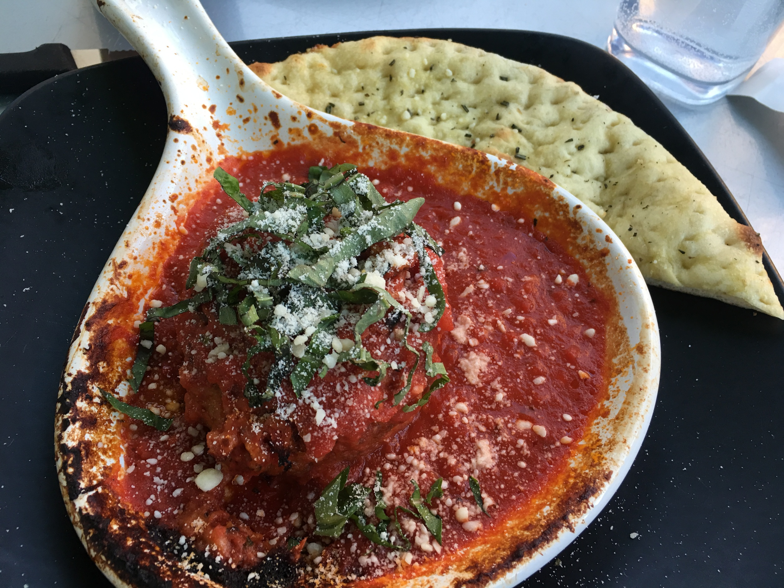 Here's SPIN!'s Mondo meatball. Yummo! 