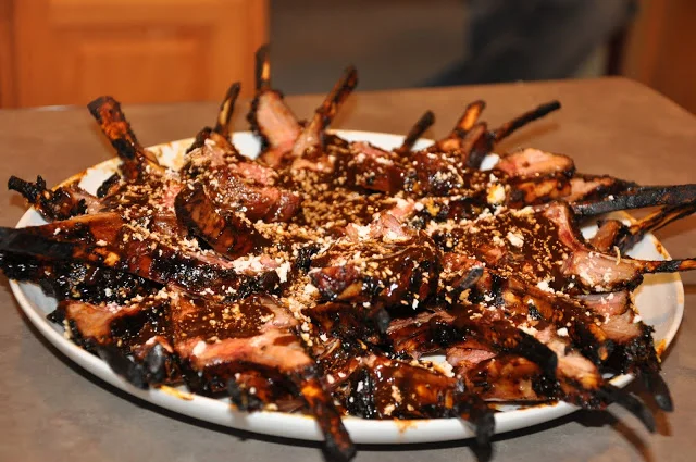 Grilled Rack of Lamb with Pasilla Honey Glaze by Rick Bayless