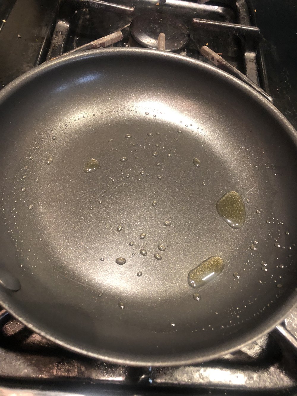  Pour a ladle of batter into the nonstick pan, the size of a 6” corn tortilla. Smooth it over with the back of a spoon. Let cook for 1 1/2 minutes.  