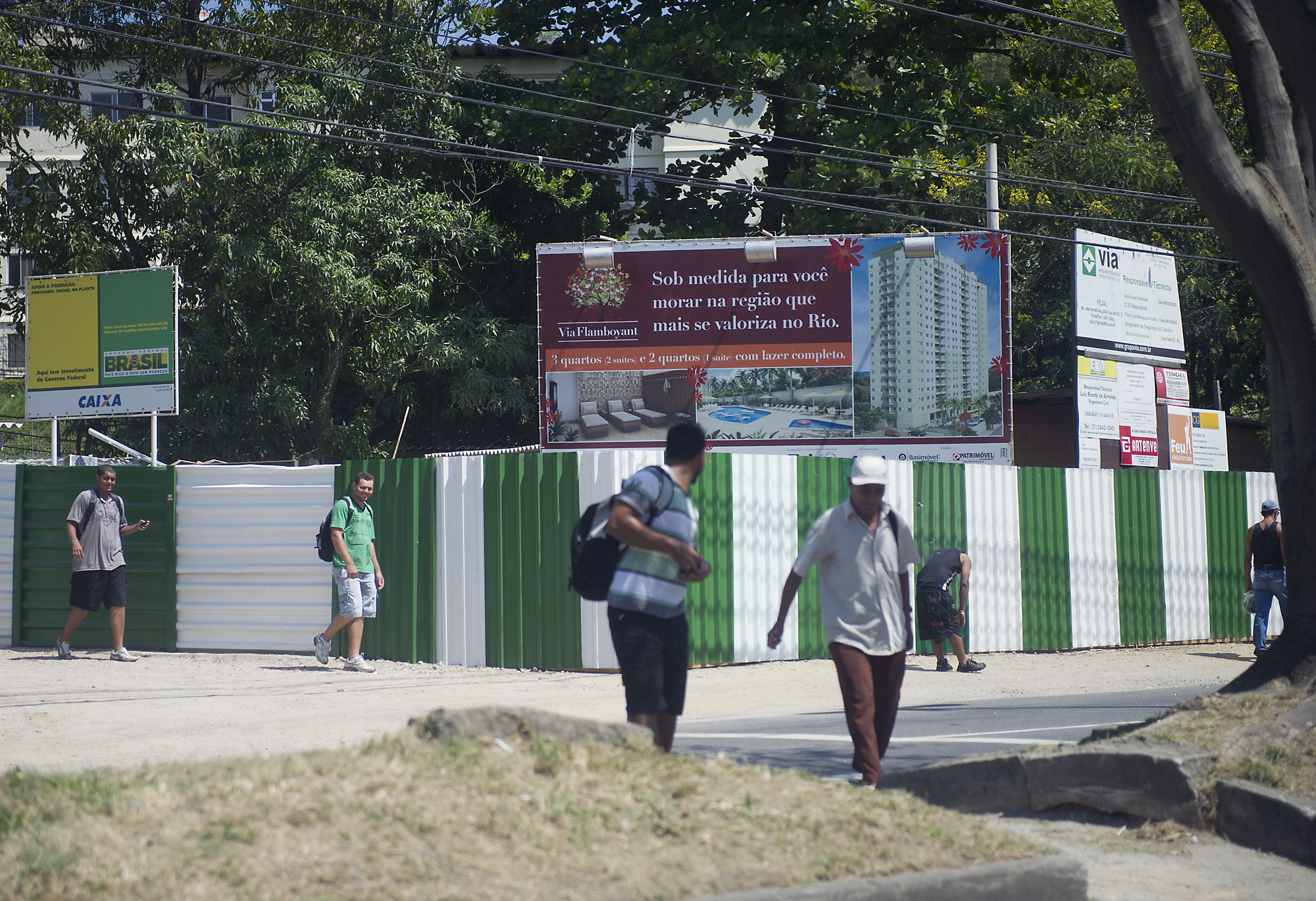  Construction in an area near Brito's home includes both low-end and high-end condominium development, among other things dealing with the Olympics. 