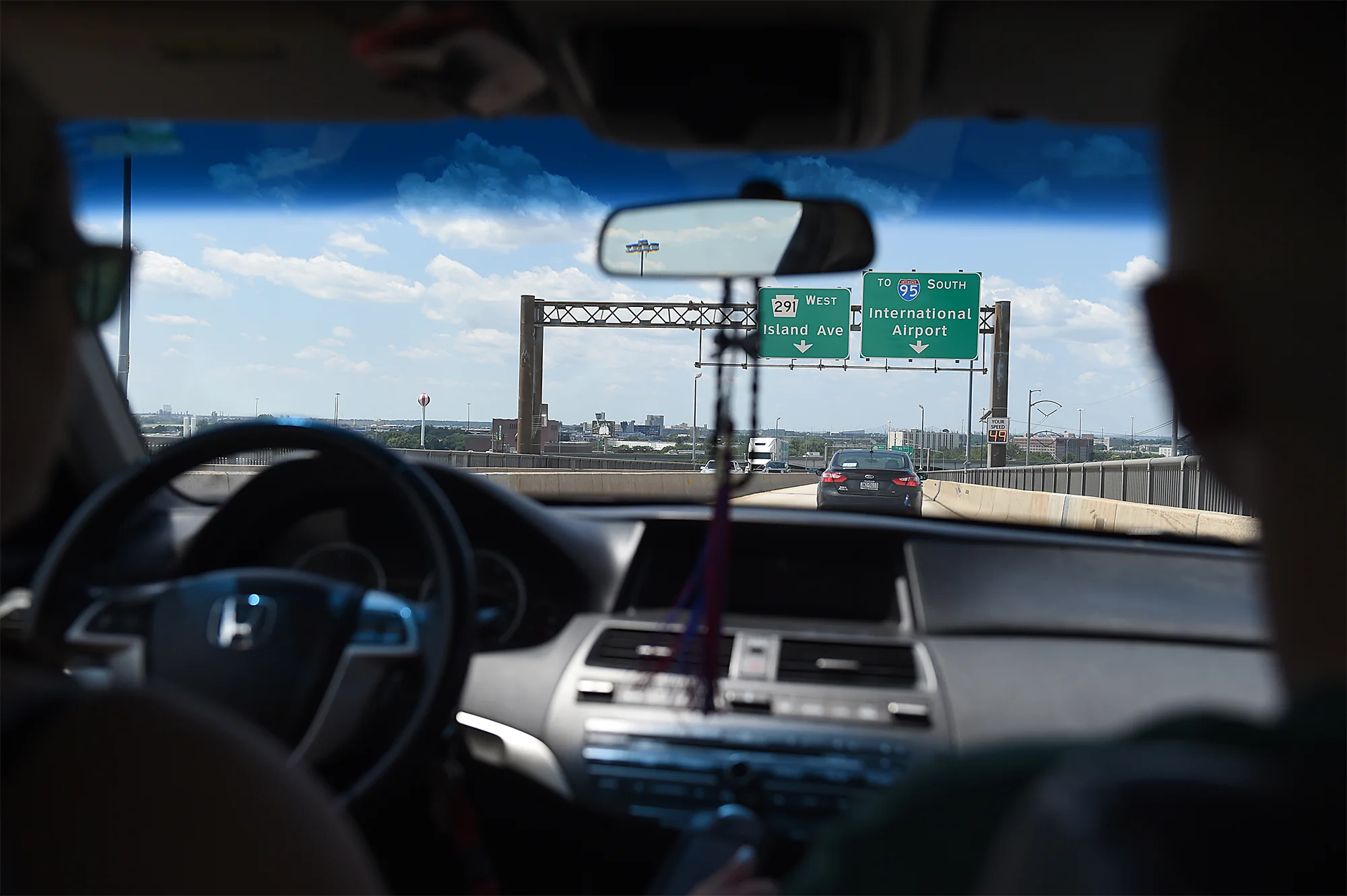  Dee Hubay drives fiancé Dan Bryan to the Philadelphia International Airport to return to his MOS school on Wednesday, July 22, 2015 after a short break returning to Middletown Township. 