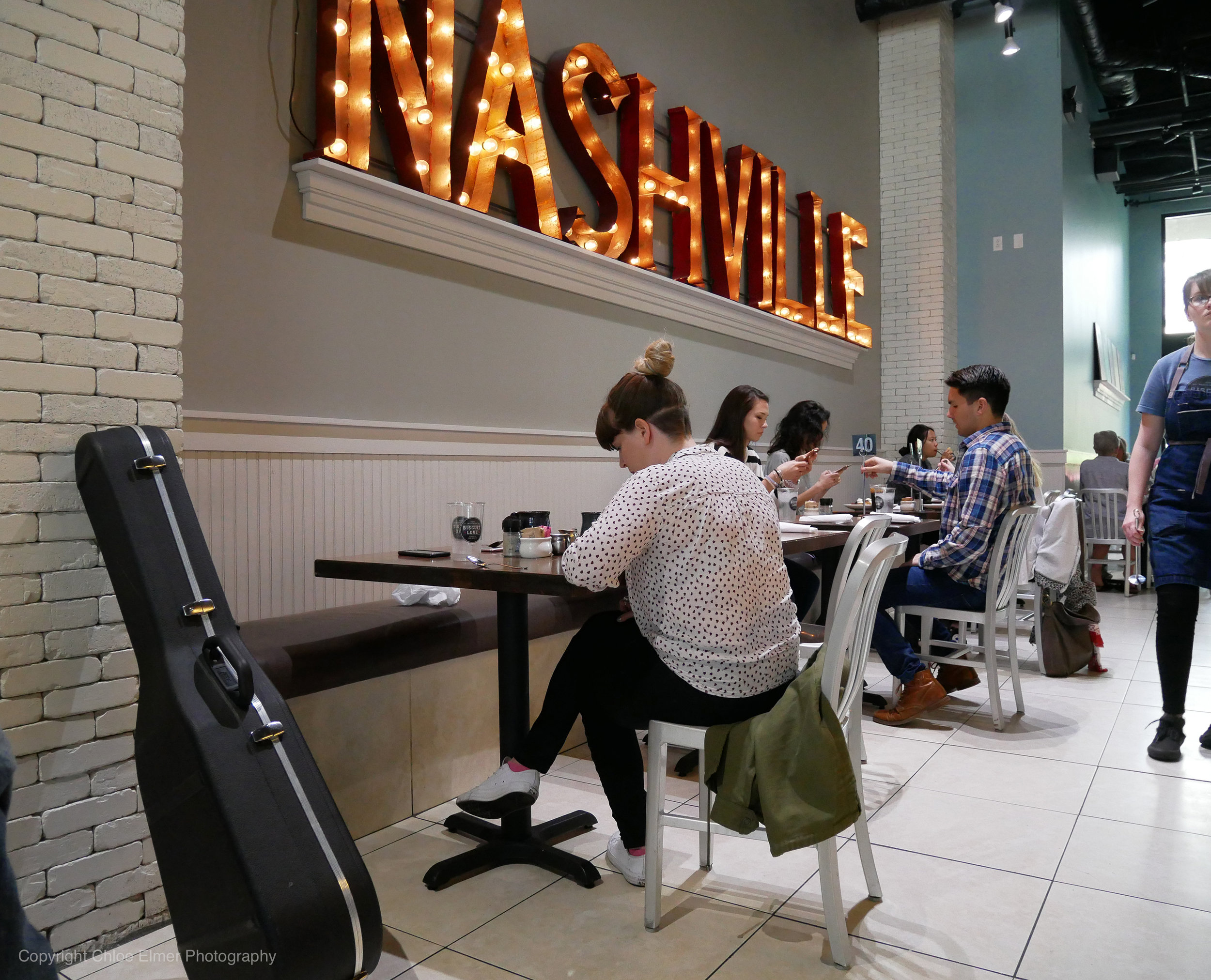 I'm convinced that every bar or restaurant in Nashville is required to have a lit sign announcing that you're in Nashville. Below you'll find some neighorhood sights.