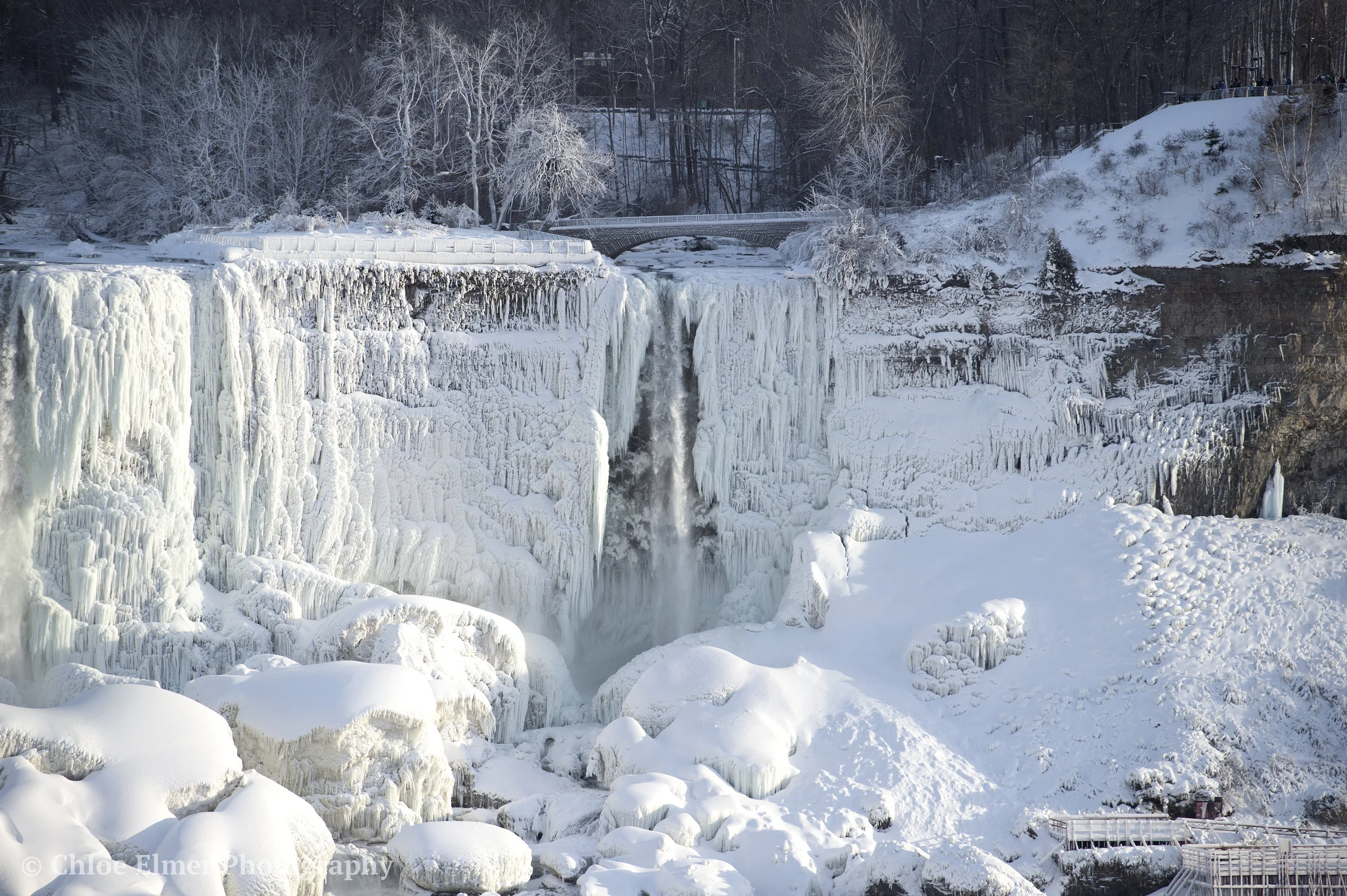 Falls on the New York side, as seen from Canada.