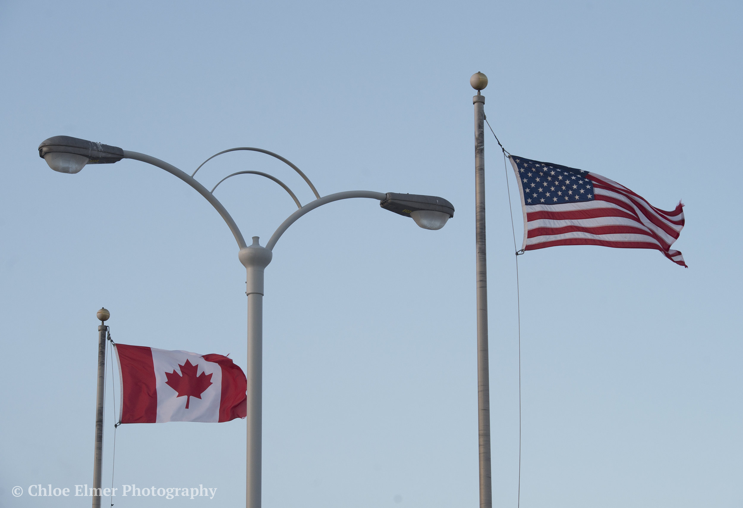 Back on the bridge and heading toward Canada.