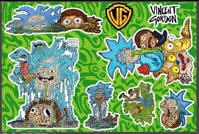 Rick and Morty Sticker Sheet
