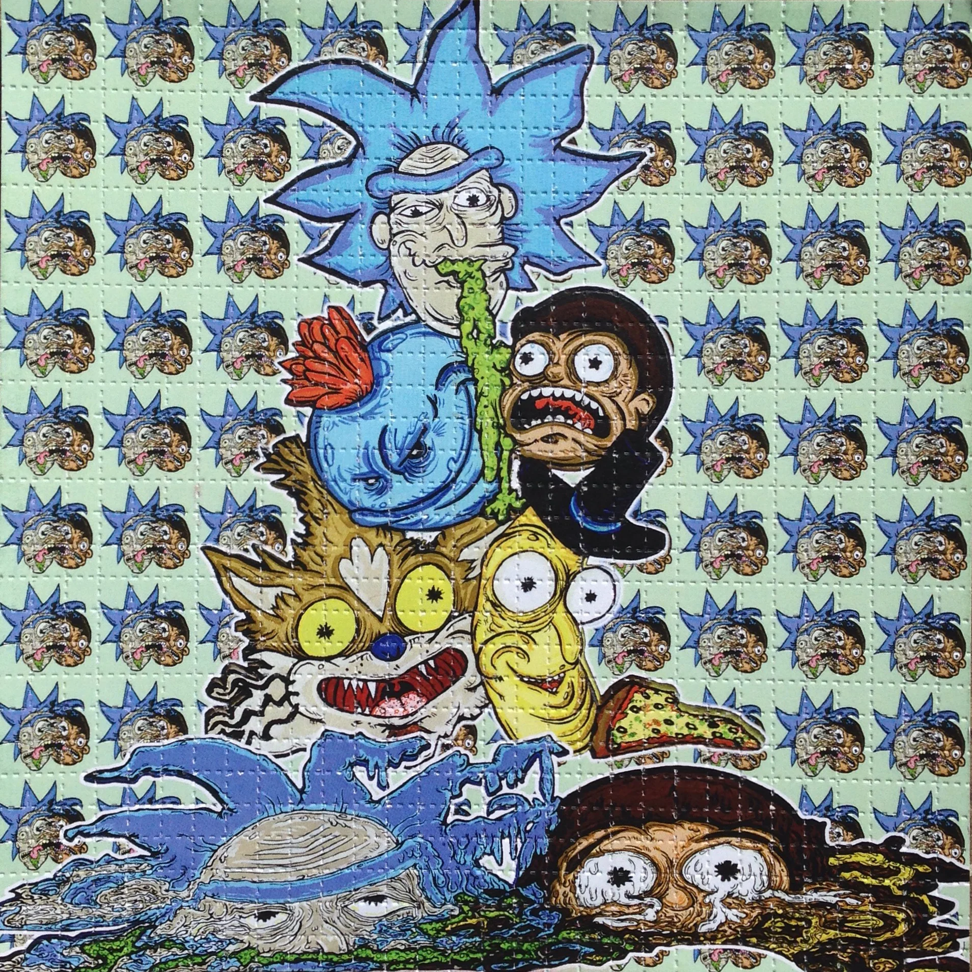 Rick and Morty Blotter Art
