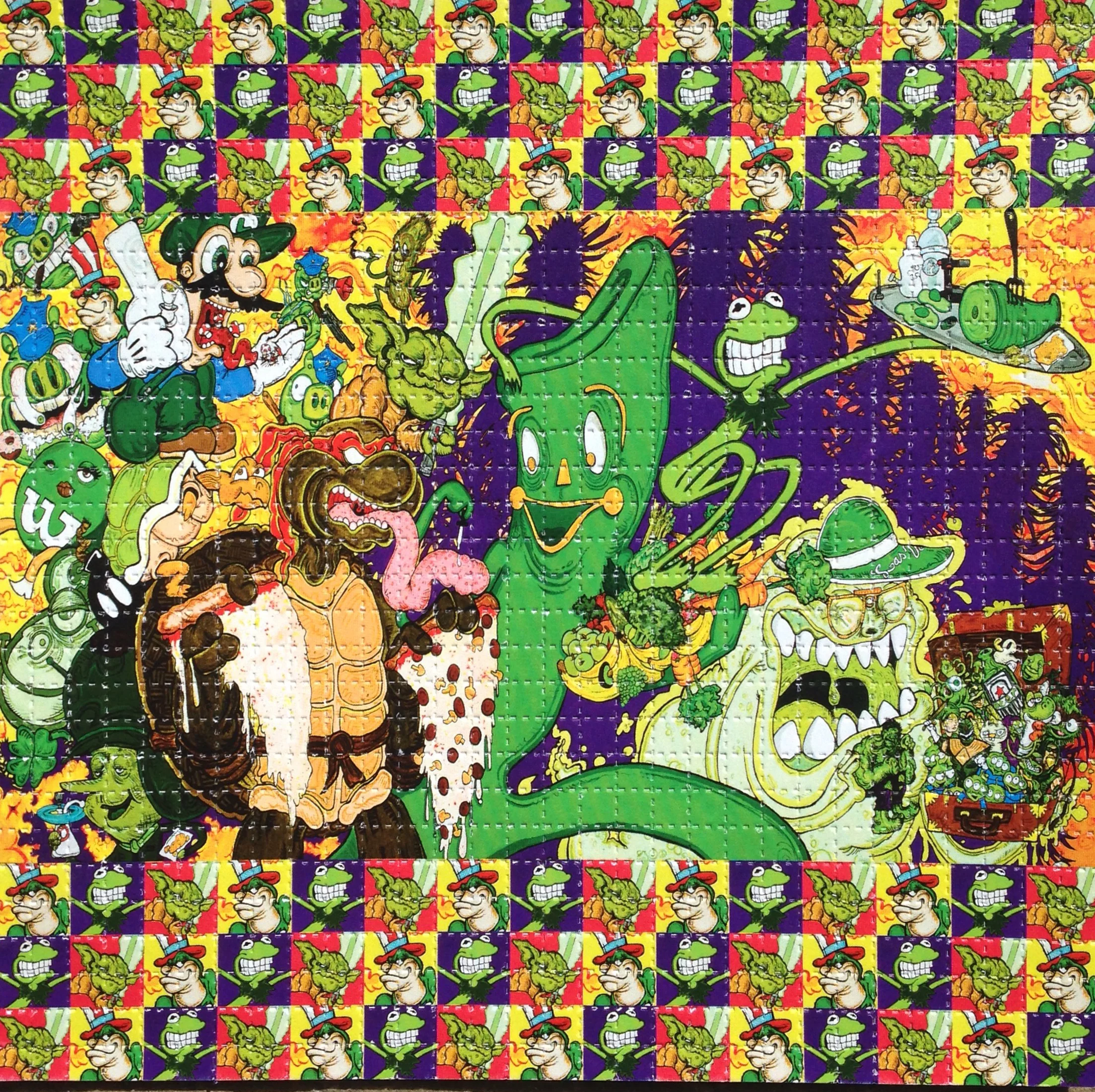 Green Movement Blotter Art