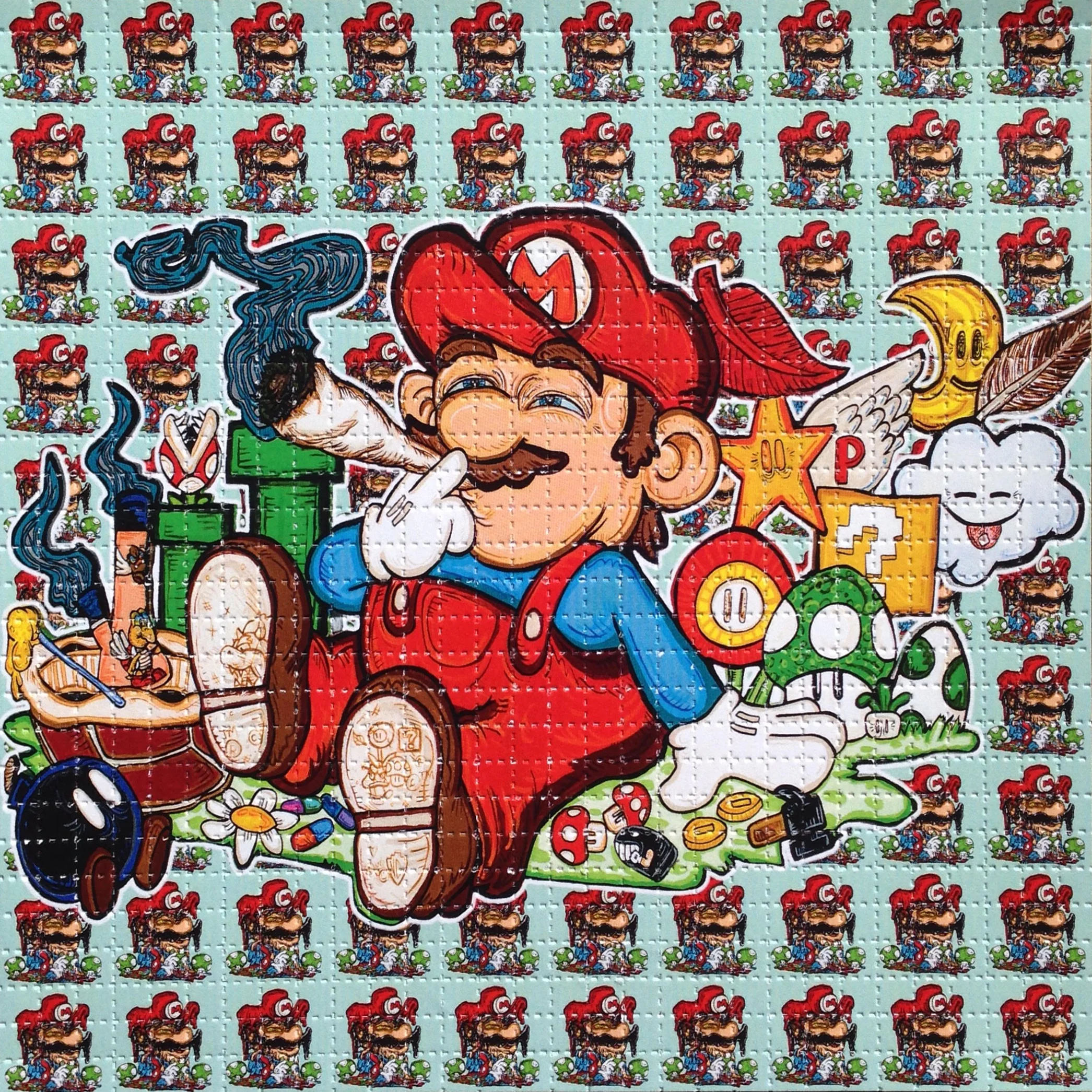 Mario Blotter Art