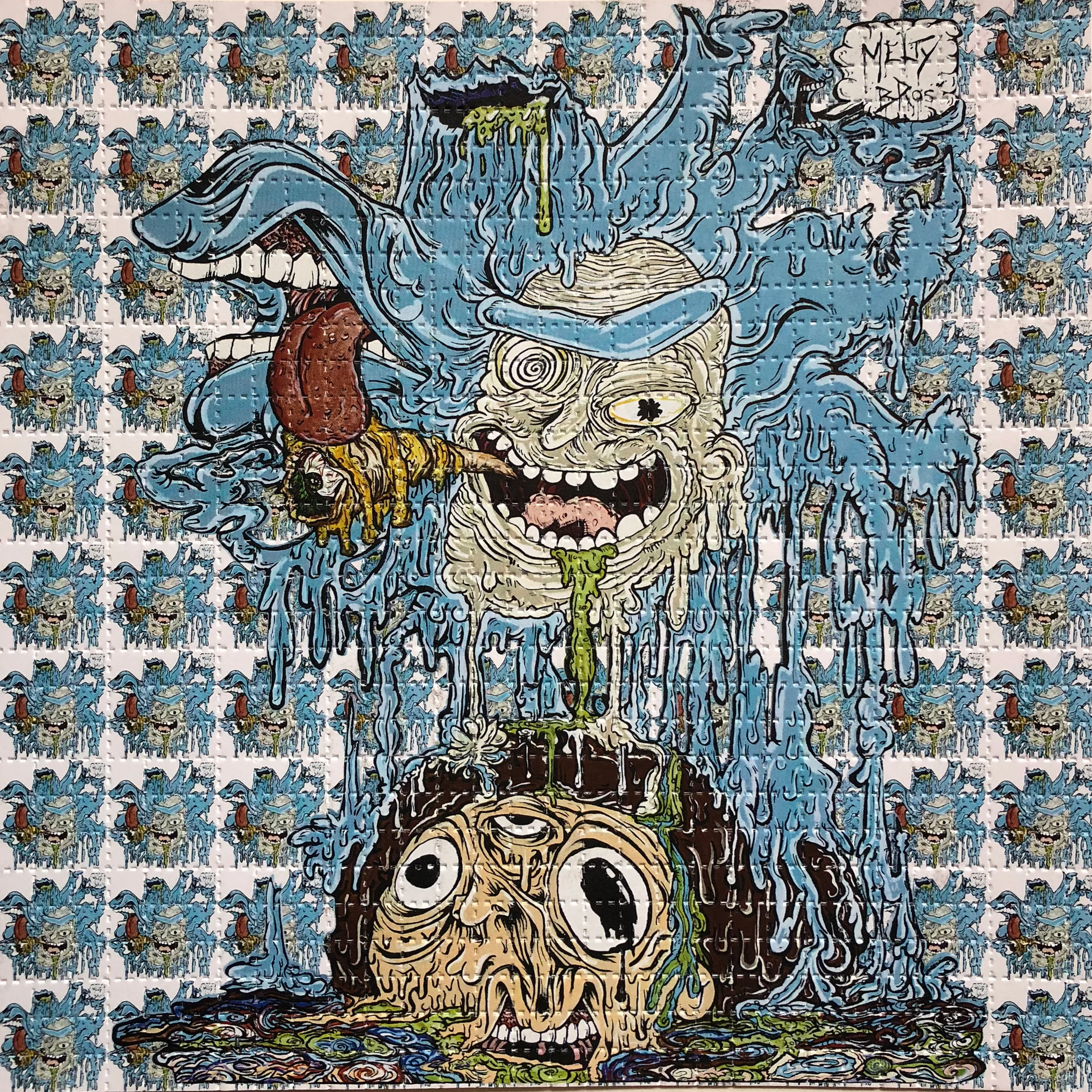 Melty Bros Rick and Morty Blotter Art
