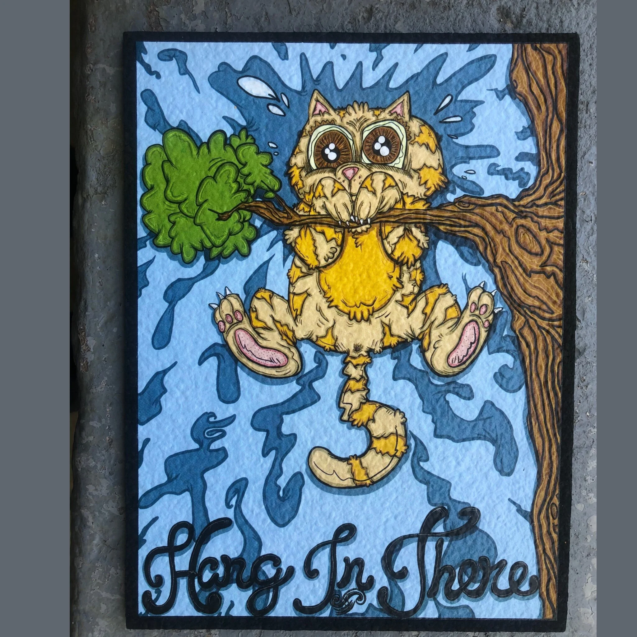 ‘’Hang in there’’ moodmat