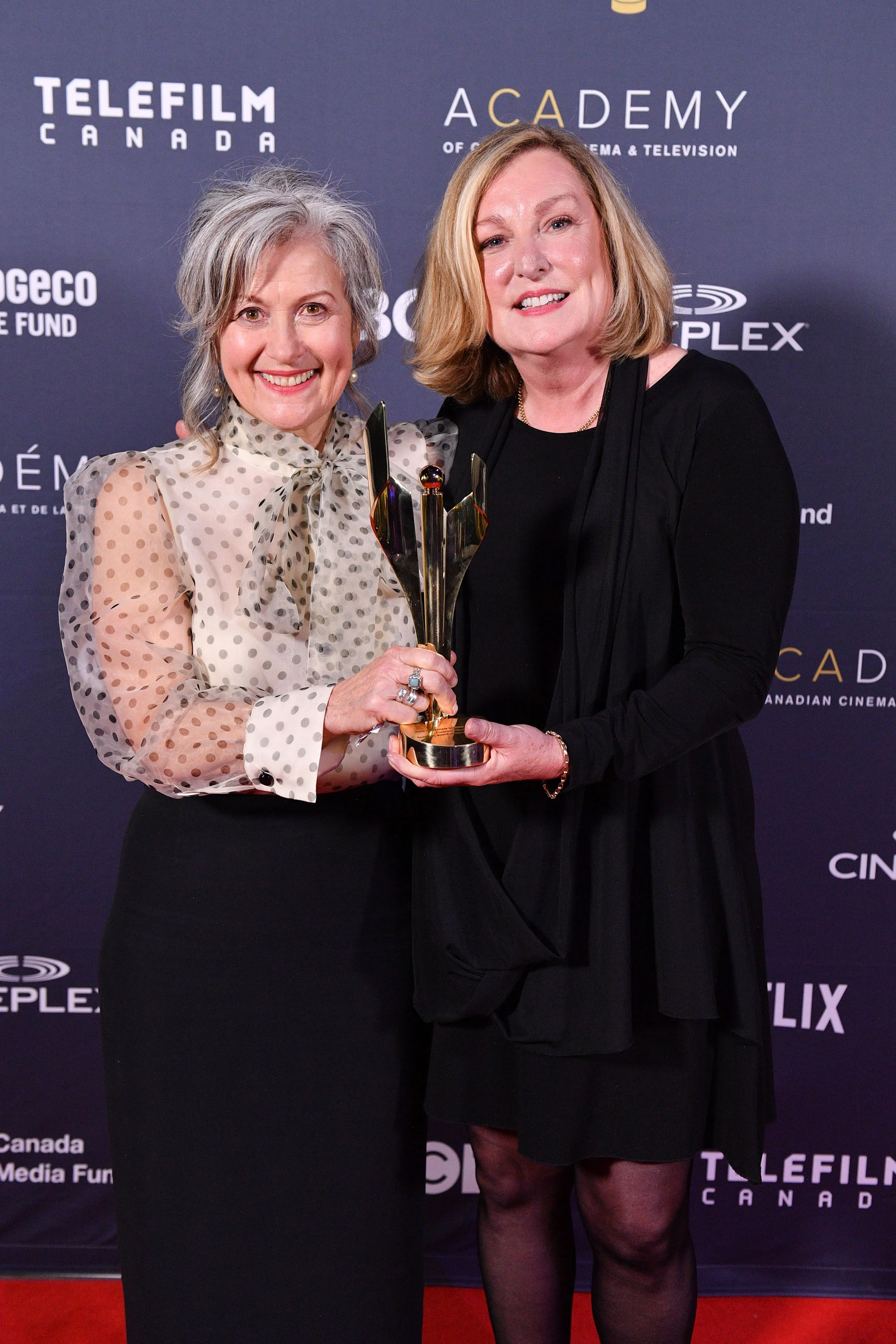 Janice Tufford and Elizabeth Klinck at the Academy of Canadian Cinema and Television Awards in March.