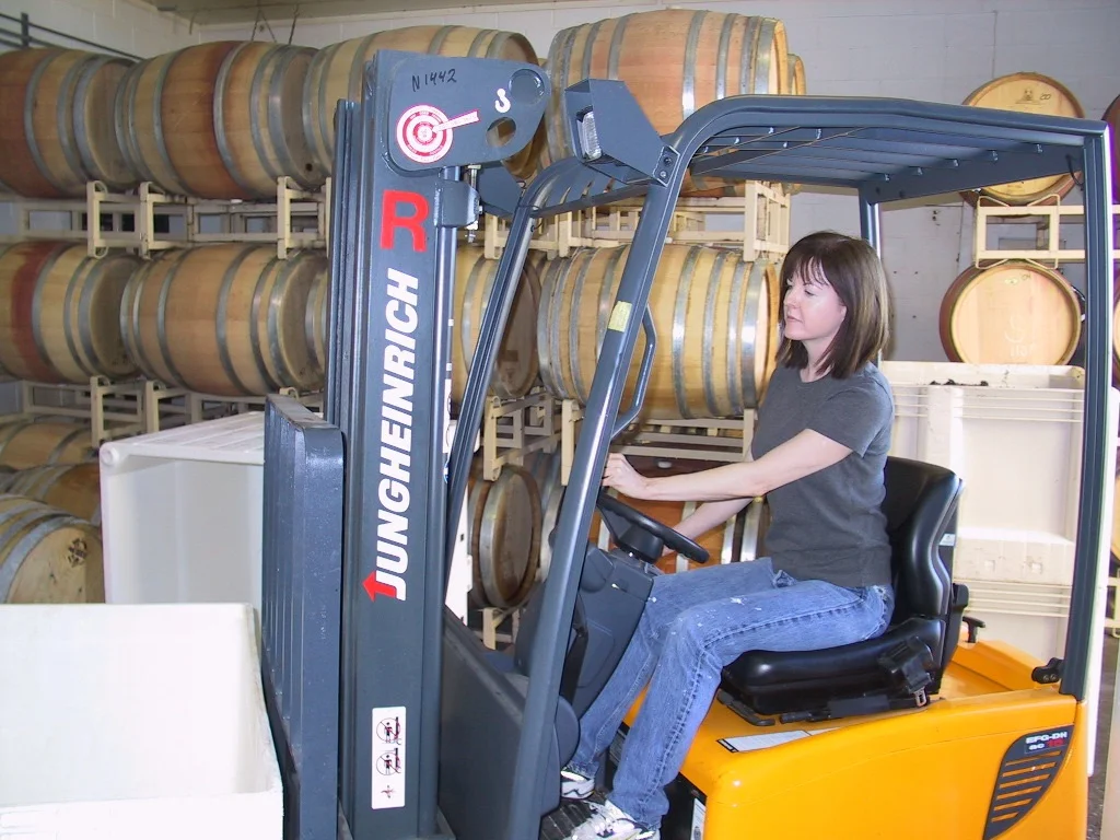 Jane working the Jungheinrich like a boss