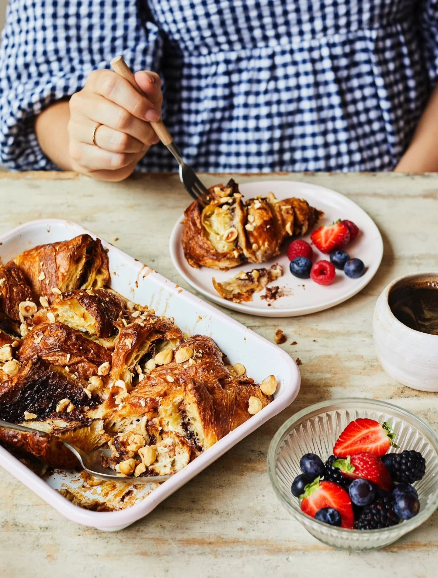 3 of the perfect spring brunch recipes 🍳

Hazelnut croissant bake, crab and grapefruit eggs benedict and Turkish eggs with parsnip fritters - which would you choose?

All are in my recipe book Pull Up a Chair which is STILL just 99p in the e-book st