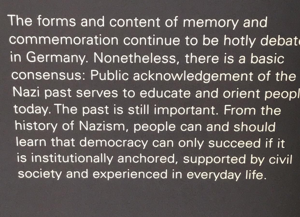Germany taking full accountability for their past history. 