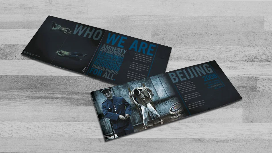  Challenge &nbsp;- To create a multi page public service brochure for a non-profit organization. Raise awareness for the 2008 Beijing Olympics.   Role -&nbsp; Art Direction/Design 