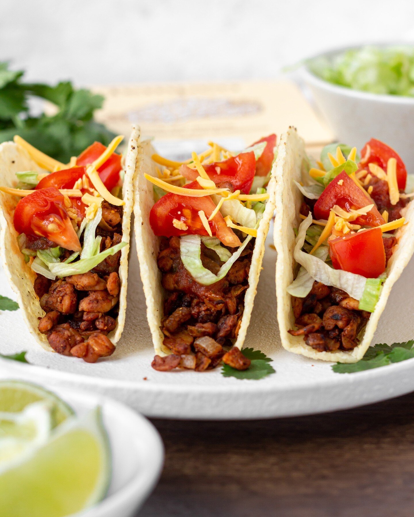 It&rsquo;s Tuesday! And you know what that means, right?⁠
⁠
🌮 IT&rsquo;S TACO TIME!⁠
⁠
If you haven&rsquo;t yet, why not try adding tempeh to your meatless taco? We promise you won&rsquo;t be disappointed 😉