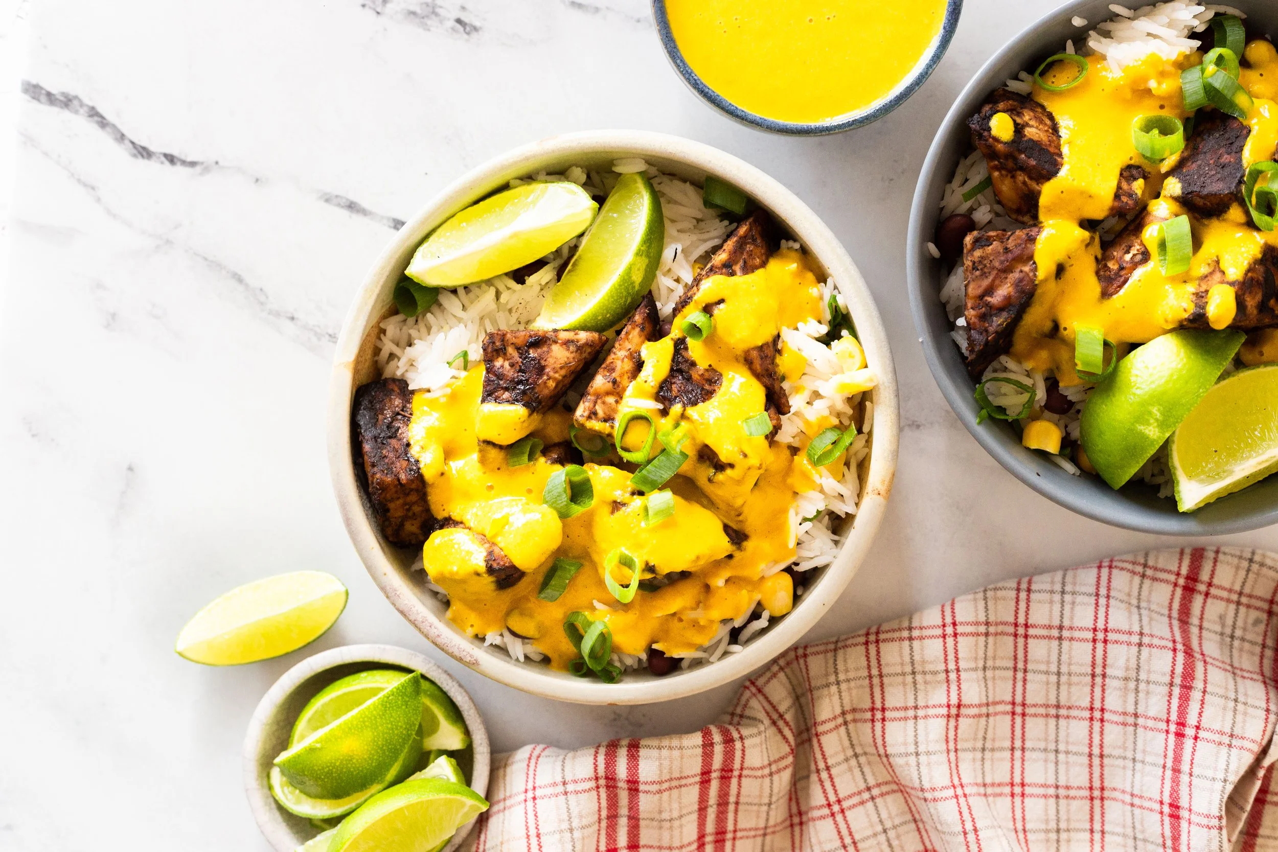 Jerk Tempeh Mango Bowl — Tempea Natural Foods