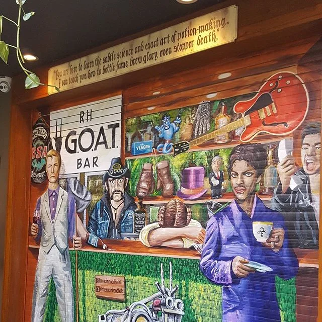 Competition time friends! First person to guess all the new mural refs will win a $50 bar voucher. Go! #goatbar #mural #artattack