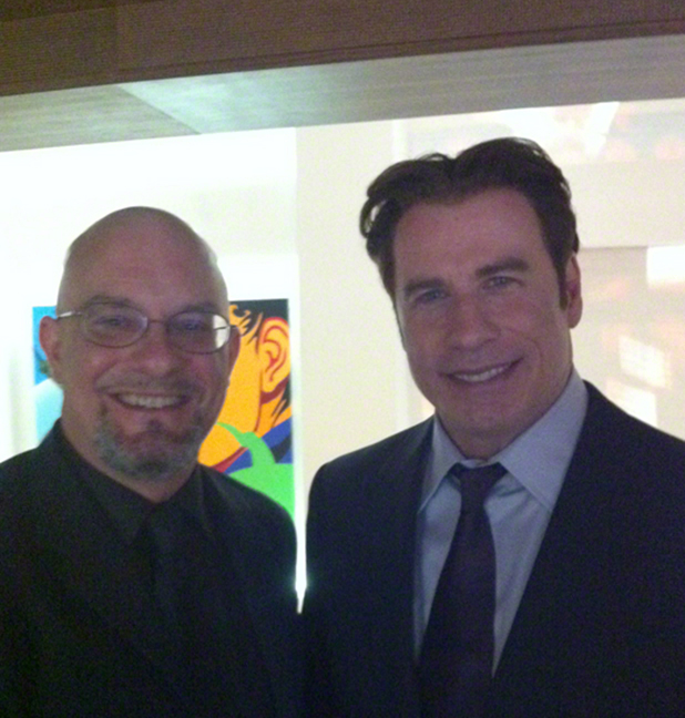 KTK with John Travolta at the Breitling Flagship Store NYC Opening