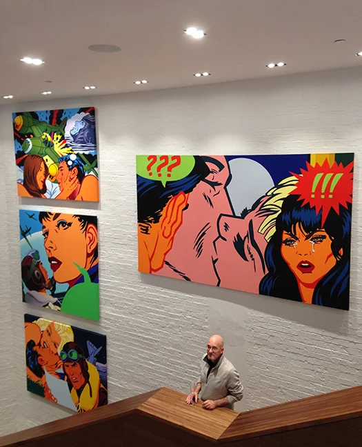 KTK on the staircase at 575 Madison Avenue