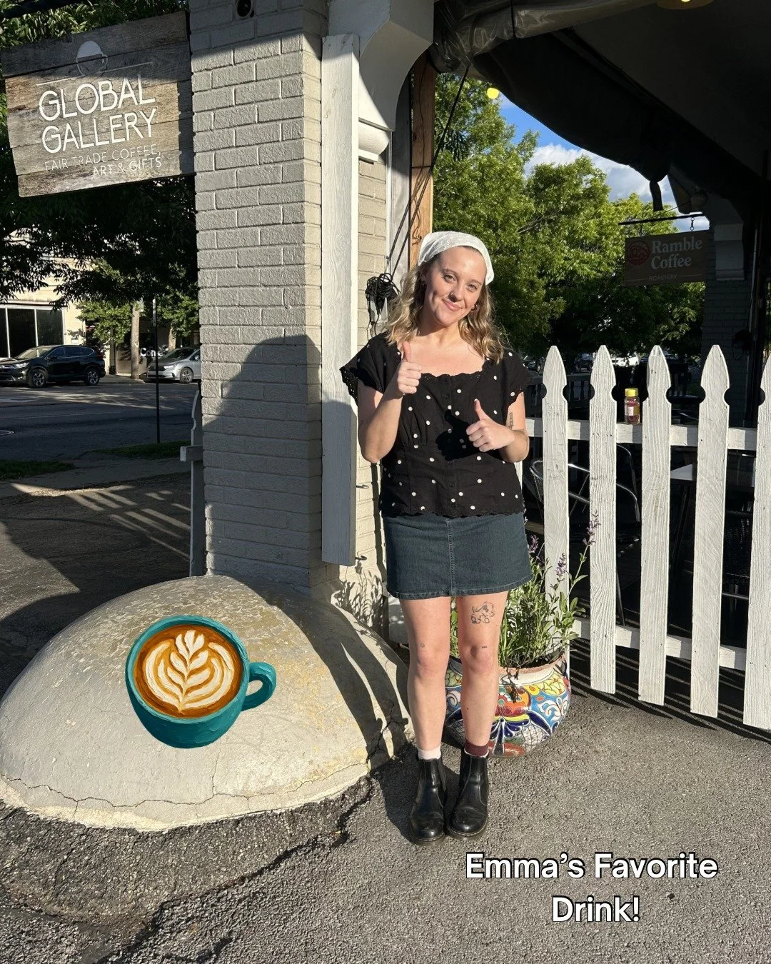 Meet Emma and her favorite drink!! A Au Lait made with our dark roast and steamed chocolate milk. Seriously so good. 🍫

Emma has been part of the Global family for a little over a year now and also runs our social media! When she&rsquo;s not at the 