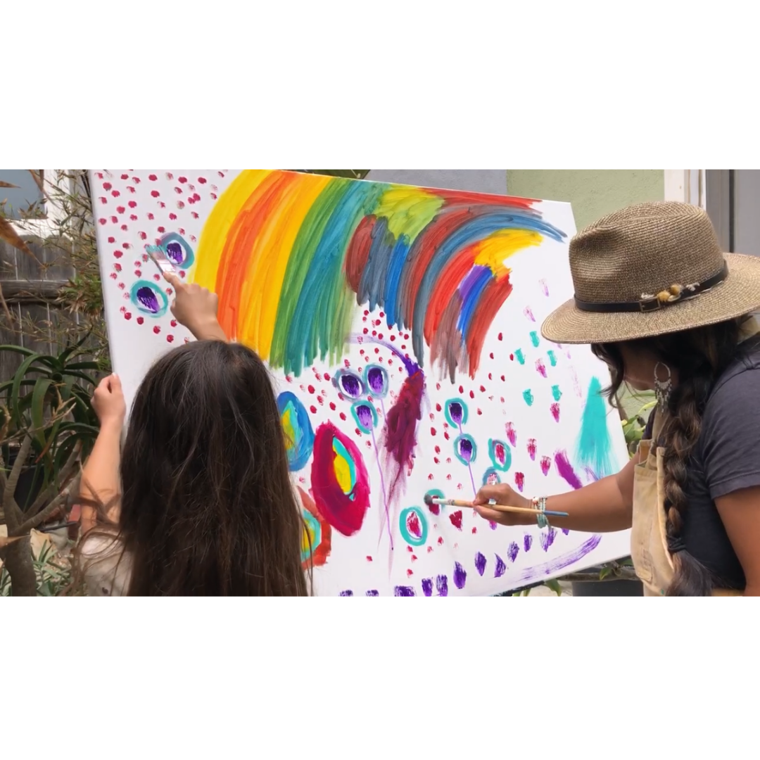 how 10 minutes of art with my daughter helped me reconnect to gratitude + flow