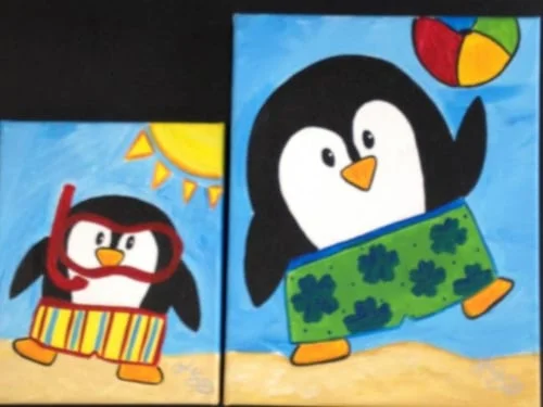 Beach Penguins Create Date
