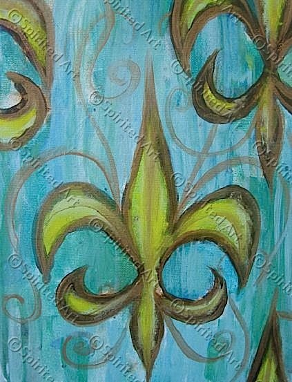 Green Fleur De Lys