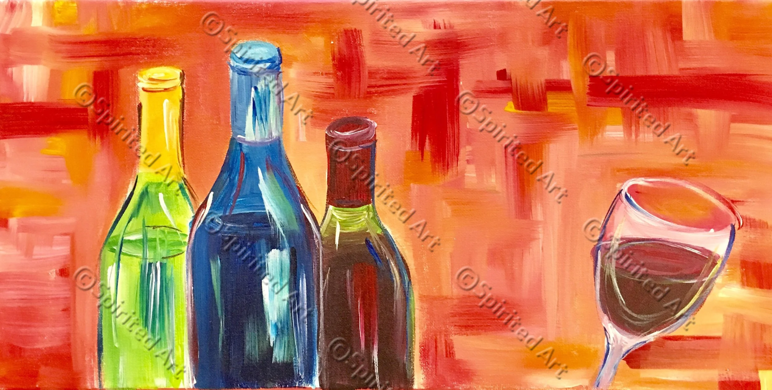 Bottle Of Red Bottle Of White