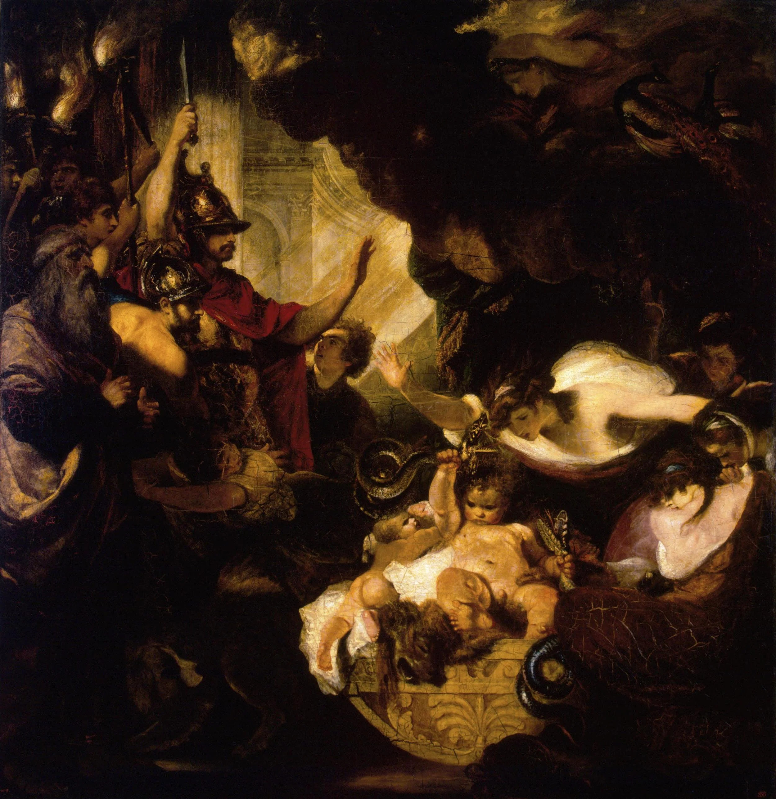 "The Infant Hercules Strangling Serpents in his Cradle" Sir Joshua Reynolds, 1788