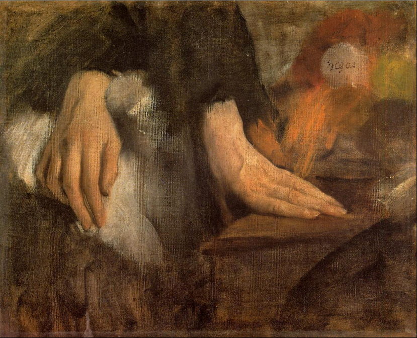 Study of Hands, Edgar Degas, 1860