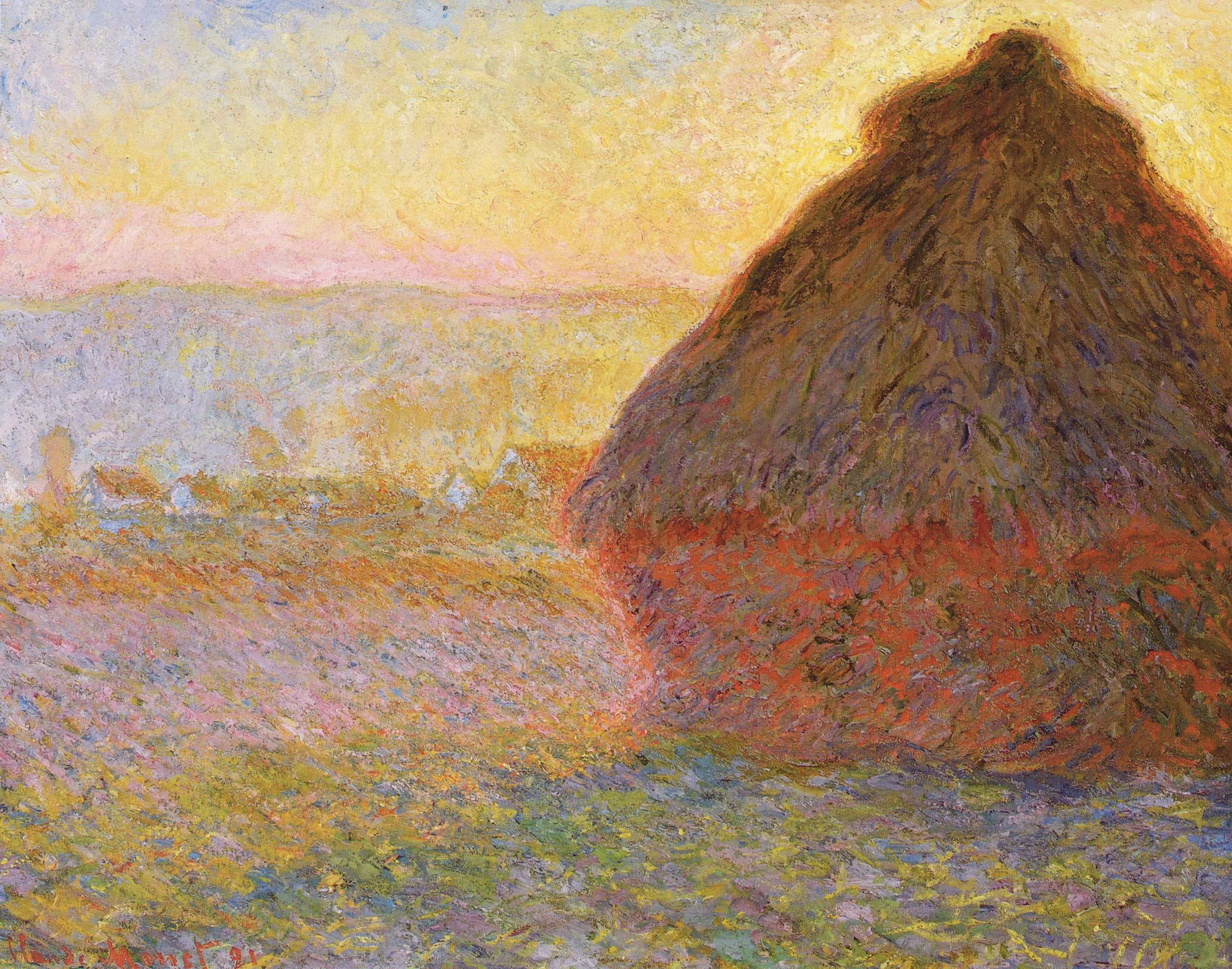 Claude Monet, Haystacks, (Sunset) 1890-1891.
