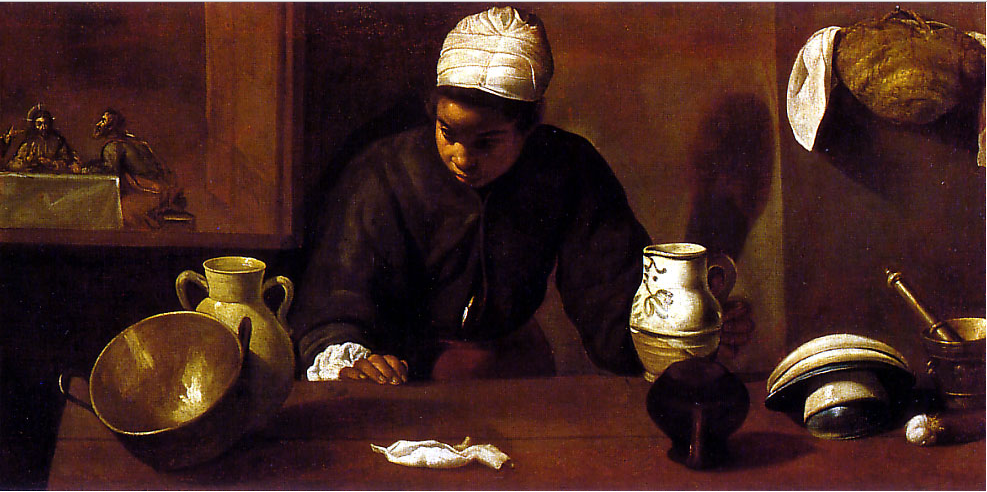 Velazquez, Kitchen Maid with the Supper at Emmaus, 1618-22