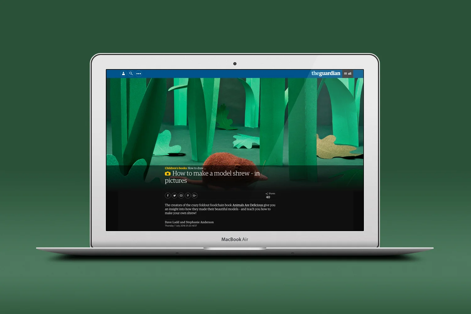 THE GUARDIAN: HOW TO MAKE A MODEL SHREW——A SHREWTORIAL