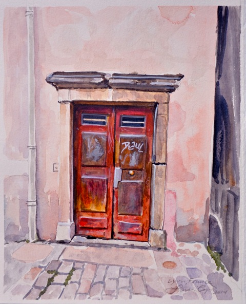 Door in Lyon, France