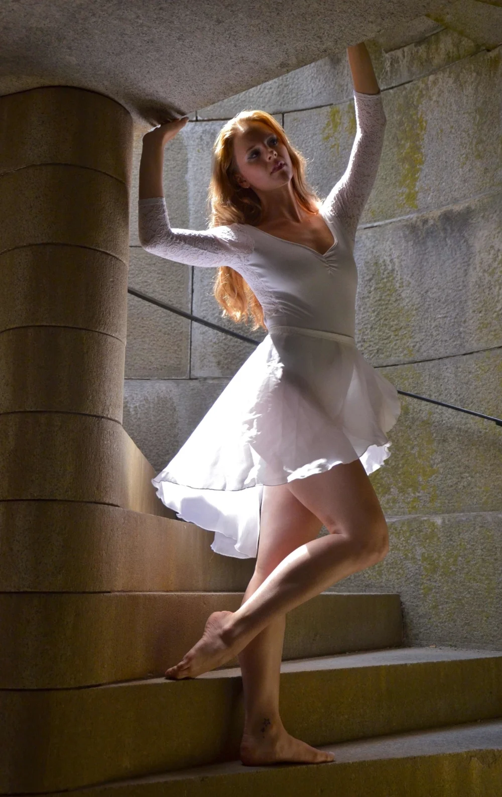 "White Dress Descending"
