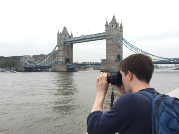 Matt taking a picture of Tower Bridge