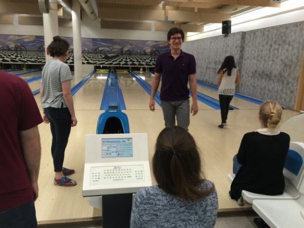 Bowling with hosts at Bowling Baregg