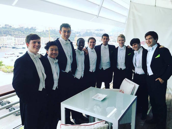 Posing at the Monaco Yacht Club