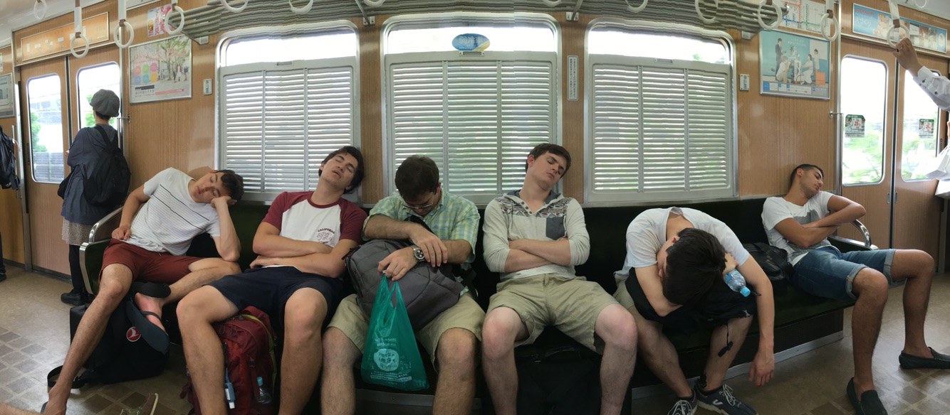 Some very tired Dins in transit